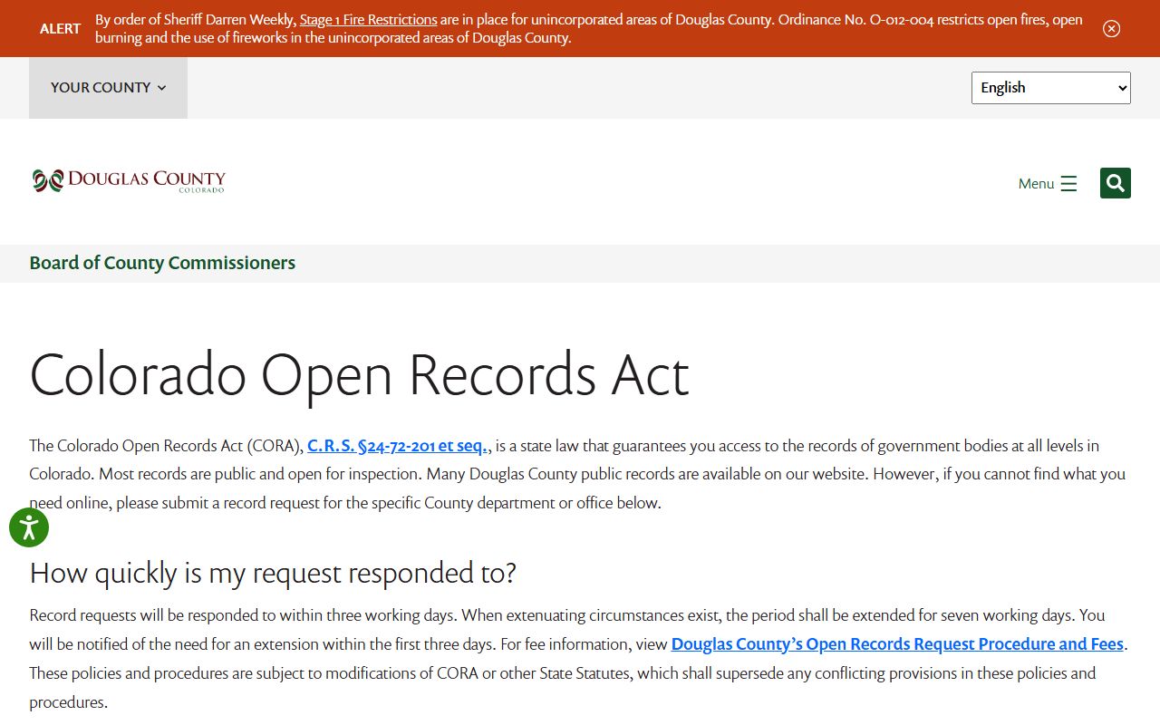 Douglas County Colorado Criminal Records