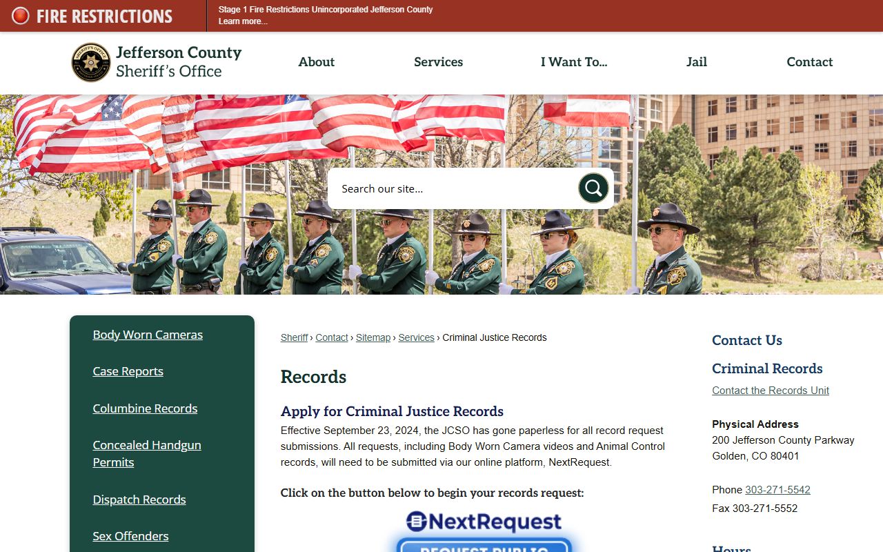 Jefferson County Colorado Criminal Records