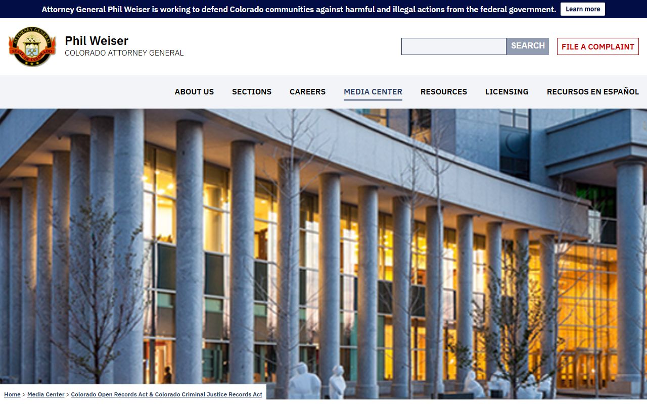 Colorado Criminal Records CORA information from Attorney General